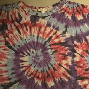 Andree Tie-Dye Short Sleeve Tee - Purple, Red, Blue